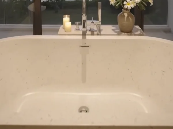 Freestanding soaking bathtub