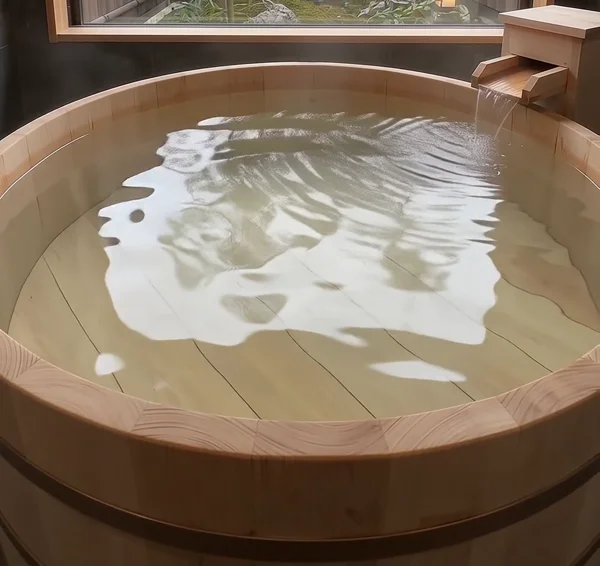 Hinoki bath stool & bucket set