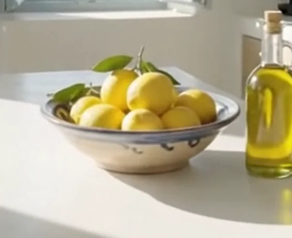 White ceramic fruit bowl