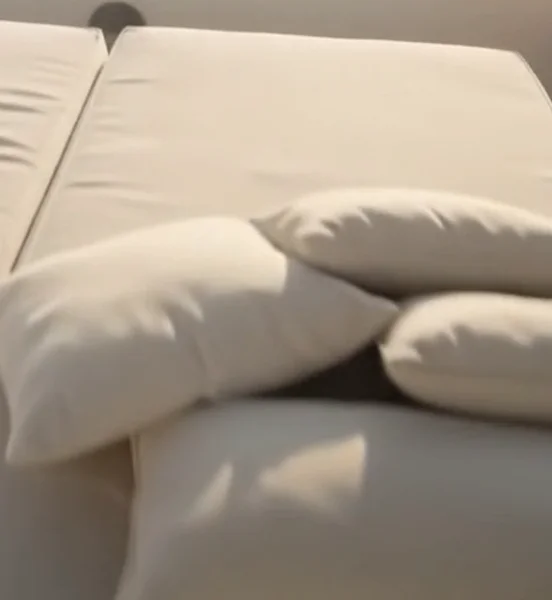 White linen pillow covers