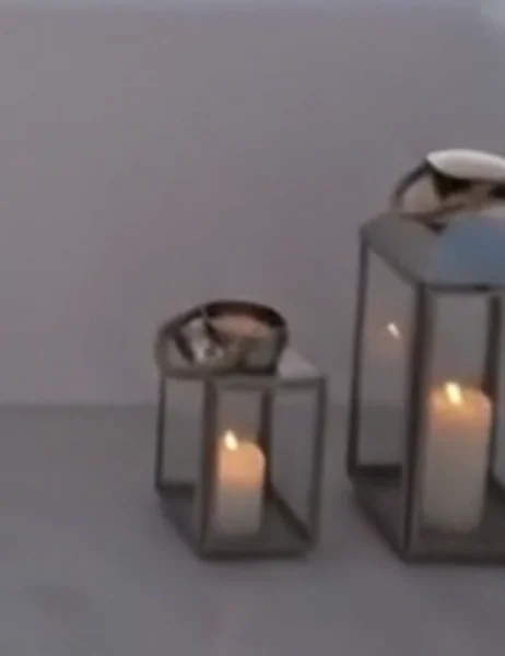 Glass hurricane candle holder