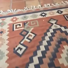Handwoven Zapotec wool rug