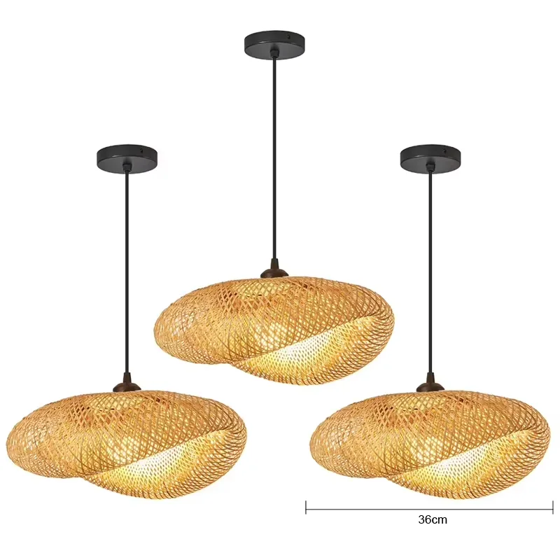 Woven pendant light