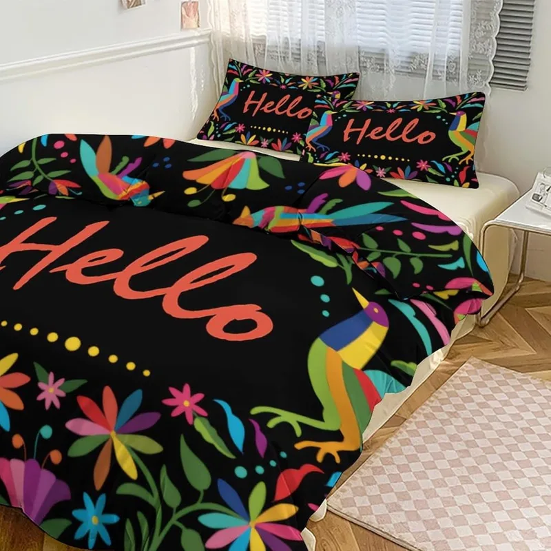 Otomi-style duvet cover set